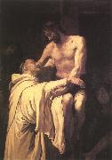 RIBALTA, Francisco Christ Embracing St Bernard xfgh oil painting